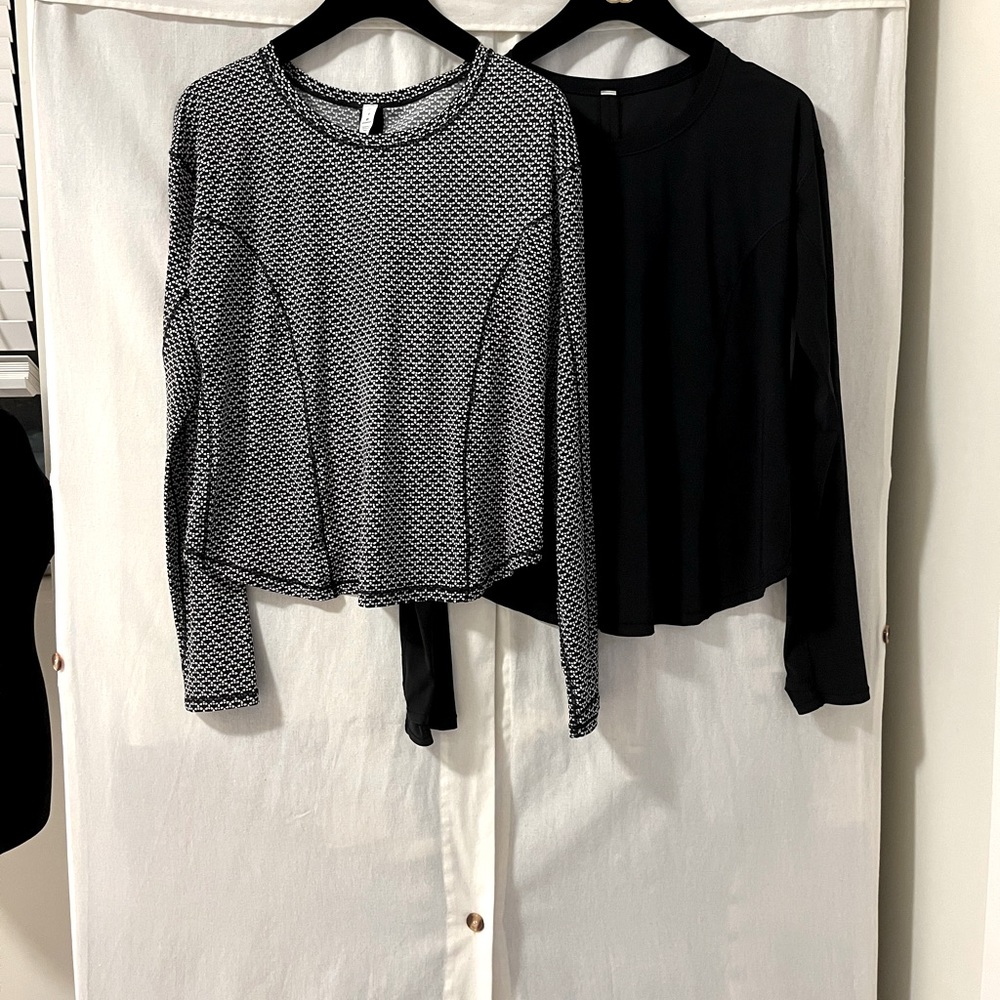 Lululemon Long sleeve shirts 2set🤍🖤4
